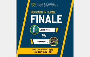 Finale Messieurs Tournoi Interne